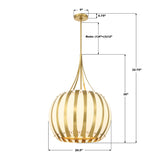 Crystorama Daria 20.5'' Luxe Gold Chandelier