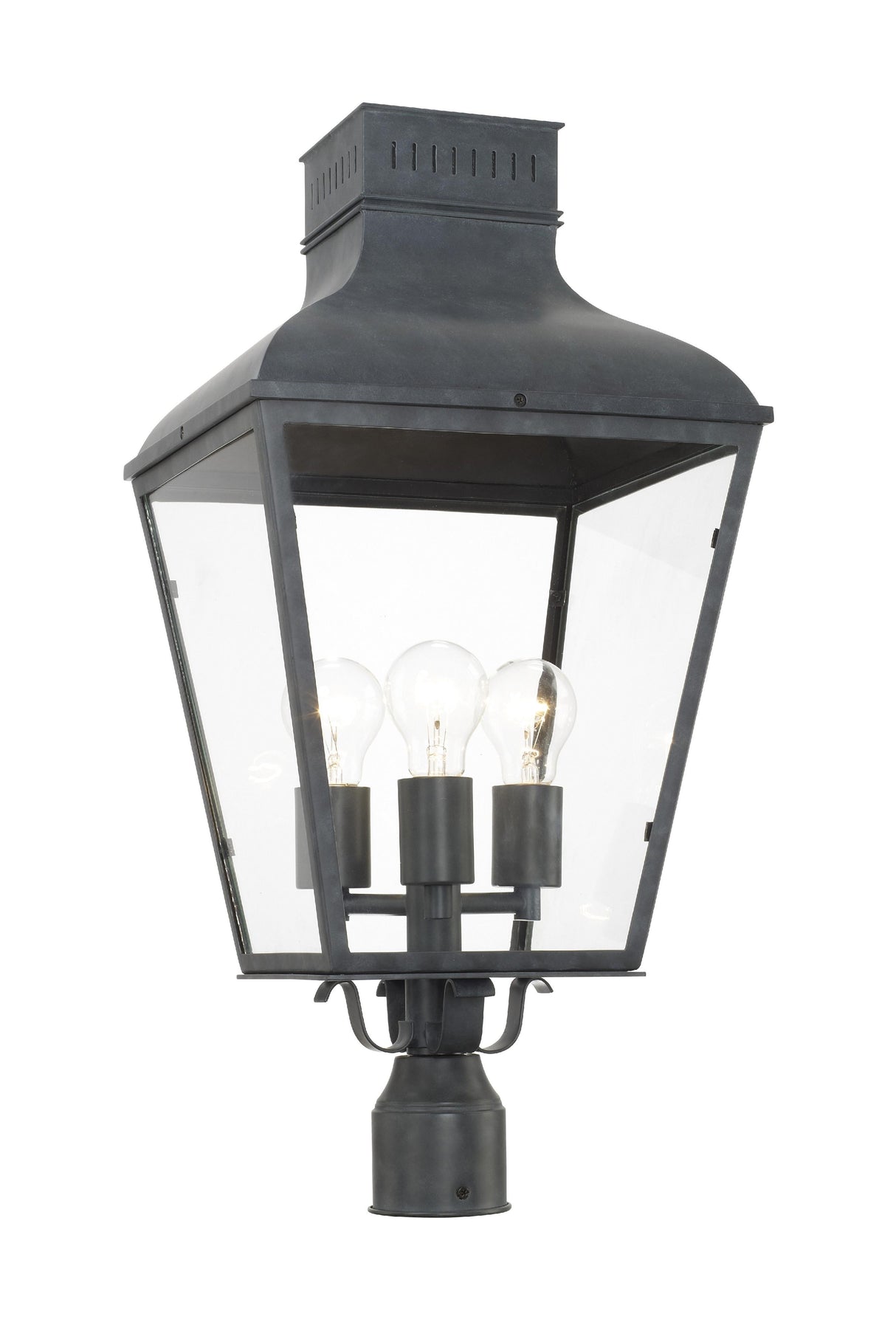 Crystorama Dumont 12'' Graphite Outdoor Post