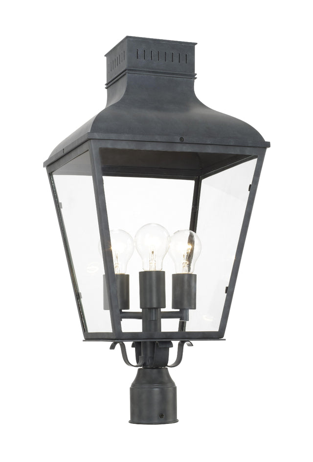 Crystorama Dumont 12'' Graphite Outdoor Post