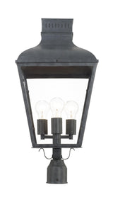 Crystorama Dumont 12'' Graphite Outdoor Post