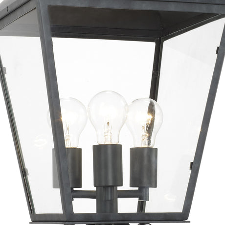 Crystorama Dumont 12'' Graphite Outdoor Post