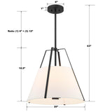 Crystorama Everly 20" Black Pendant