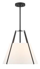 Crystorama Everly 20" Black Pendant