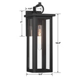 Crystorama Boadie 6.5'' LED Matte Black Outdoor Sconce