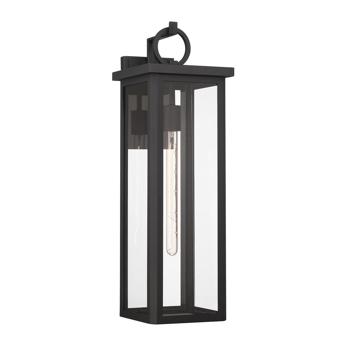 Crystorama Boadie 8'' LED Matte Black Outdoor Sconce