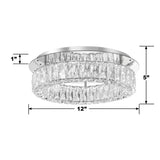 Crystorama Kinsley 18'' Polished Chrome Flush Mount