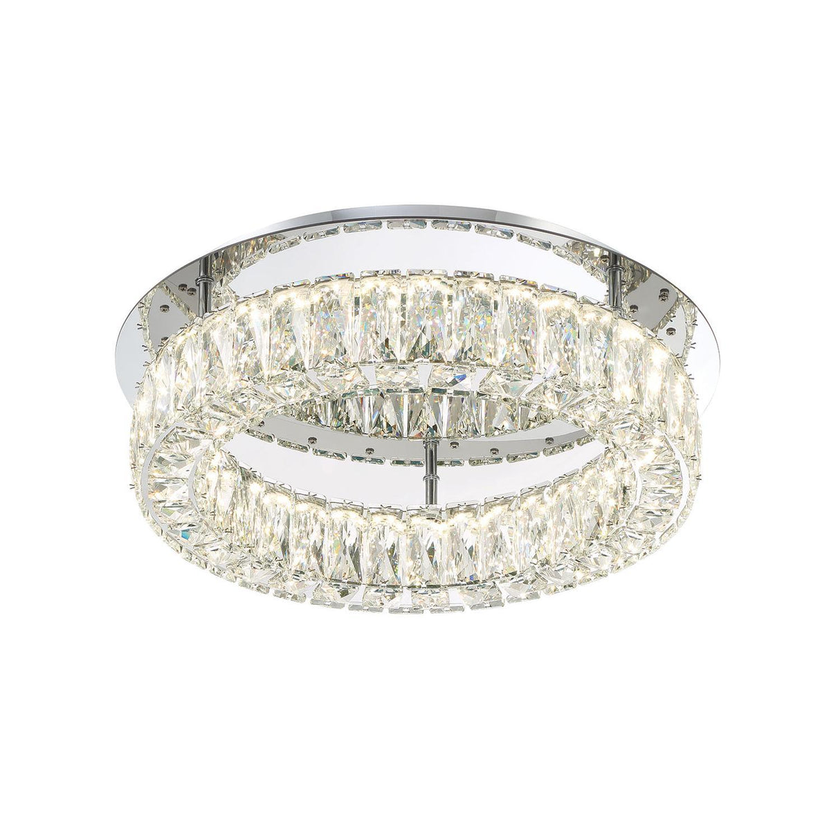 Crystorama Kinsley 18'' Polished Chrome Flush Mount