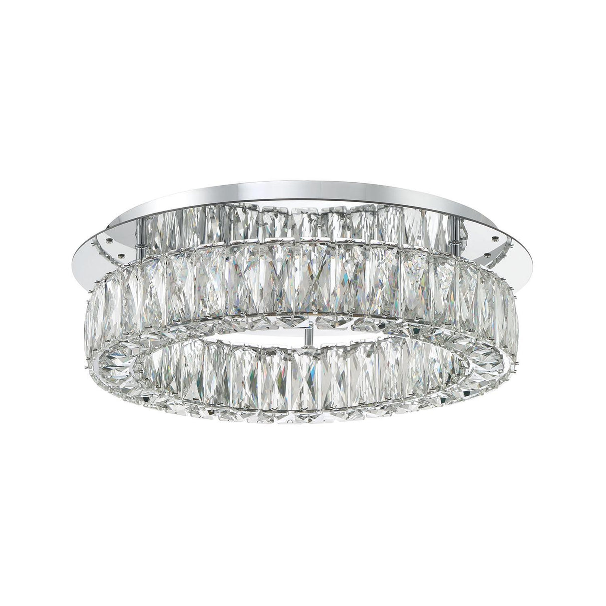 Crystorama Kinsley 18'' Polished Chrome Flush Mount