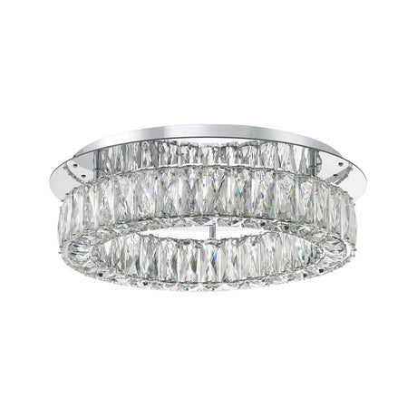 Crystorama Kinsley 18'' Polished Chrome Flush Mount