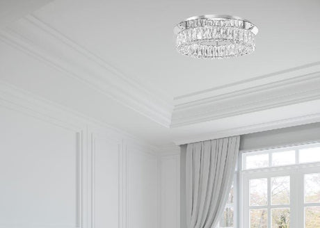 Crystorama Kinsley 18'' Polished Chrome Flush Mount