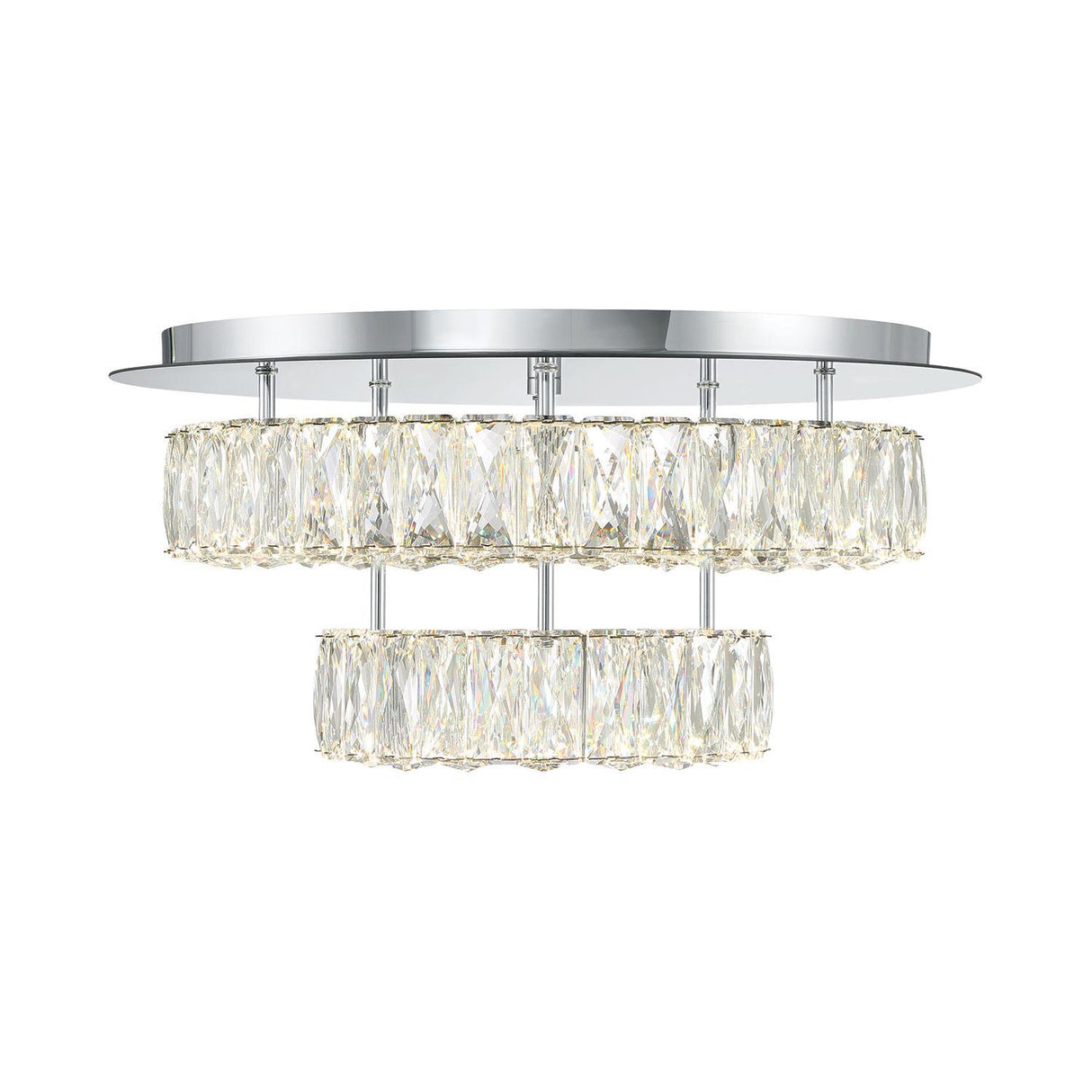 Crystorama Kinsley 20'' Polished Chrome Flush Mount