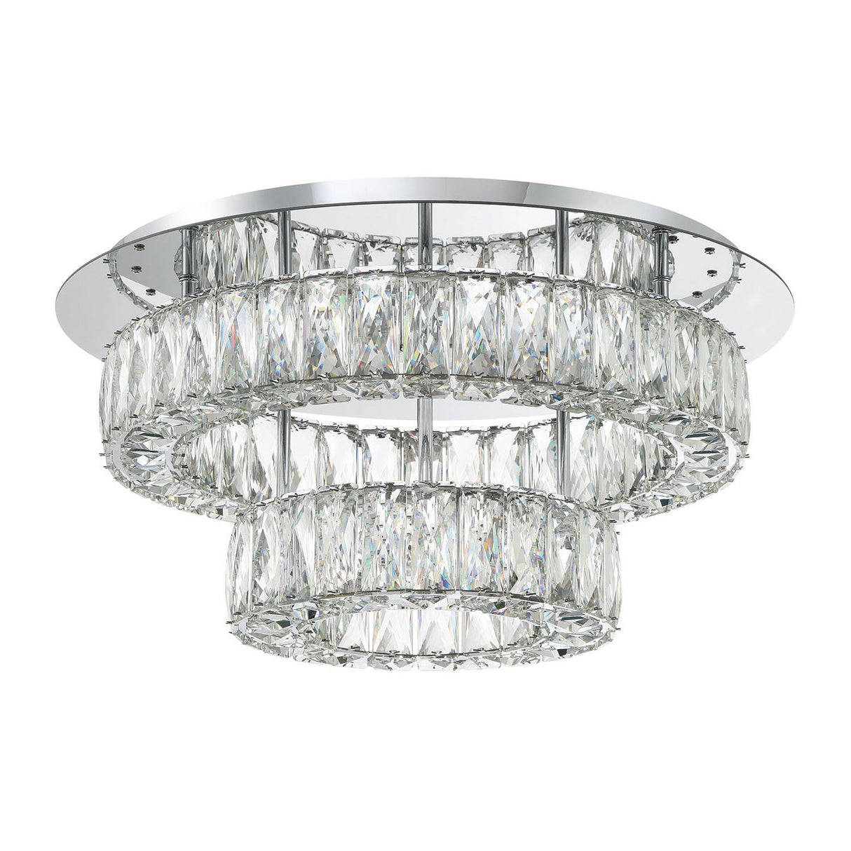 Crystorama Kinsley 20'' Polished Chrome Flush Mount