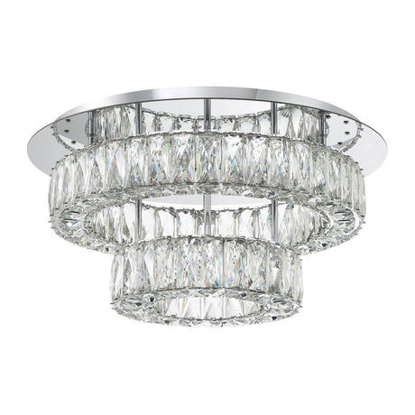 Crystorama Kinsley 20'' Polished Chrome Flush Mount