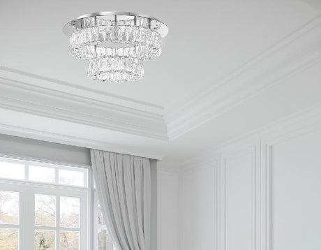 Crystorama Kinsley 20'' Polished Chrome Flush Mount