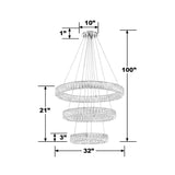 Crystorama Kinsley 32'' Polished Chrome Chandelier