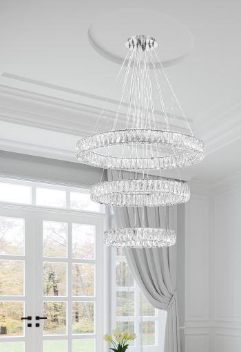 Crystorama Kinsley 32'' Polished Chrome Chandelier