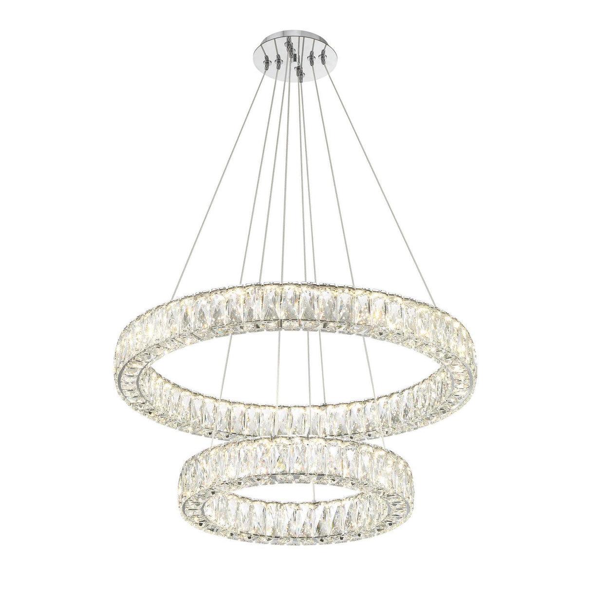 Crystorama Kinsley 28'' Polished Chrome Chandelier