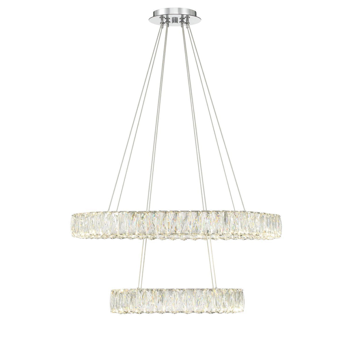 Crystorama Kinsley 28'' Polished Chrome Chandelier