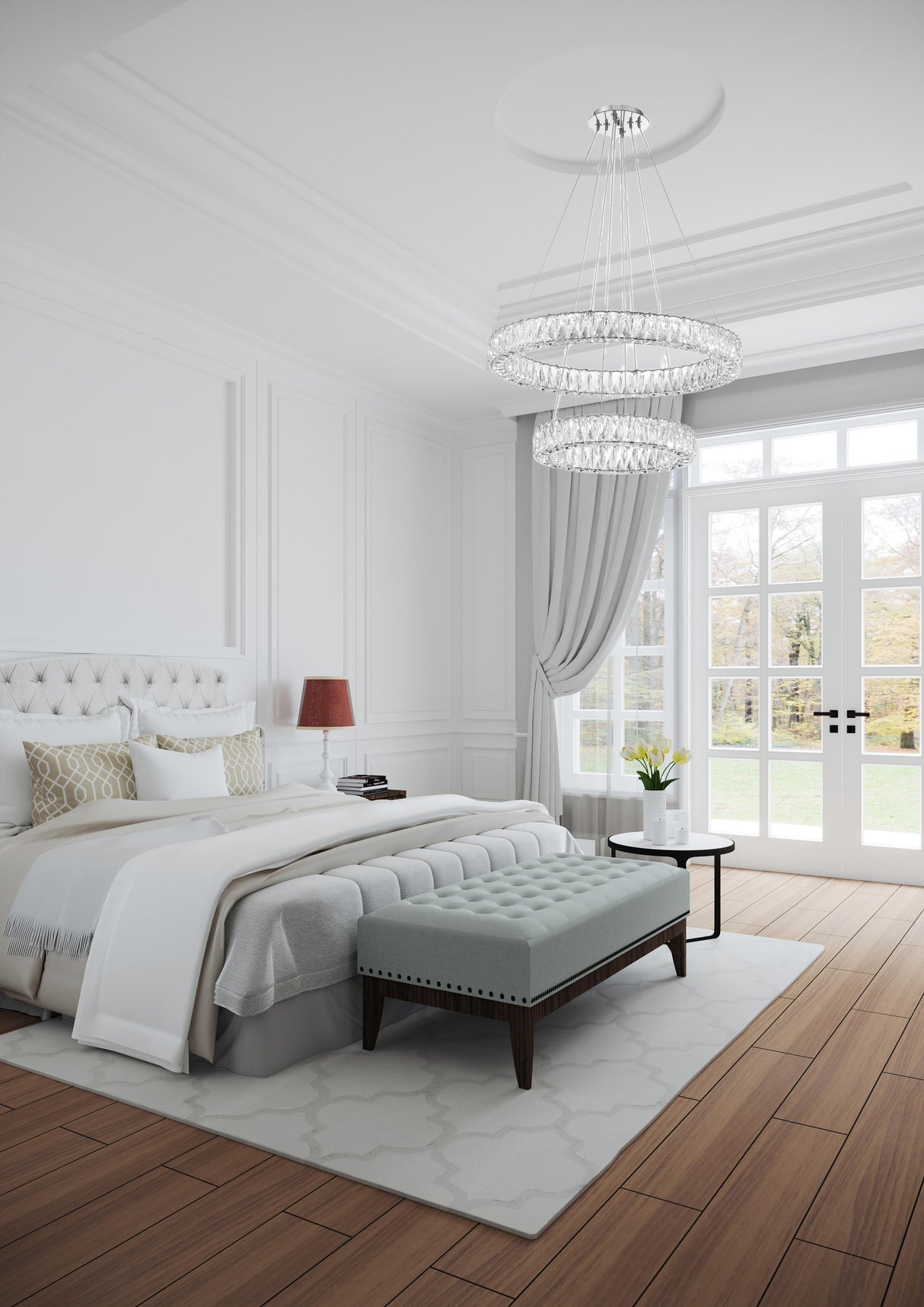 Crystorama Kinsley 28'' Polished Chrome Chandelier