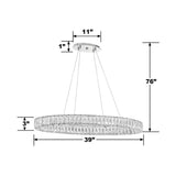 Crystorama Kinsley 39'' Polished Chrome Chandelier