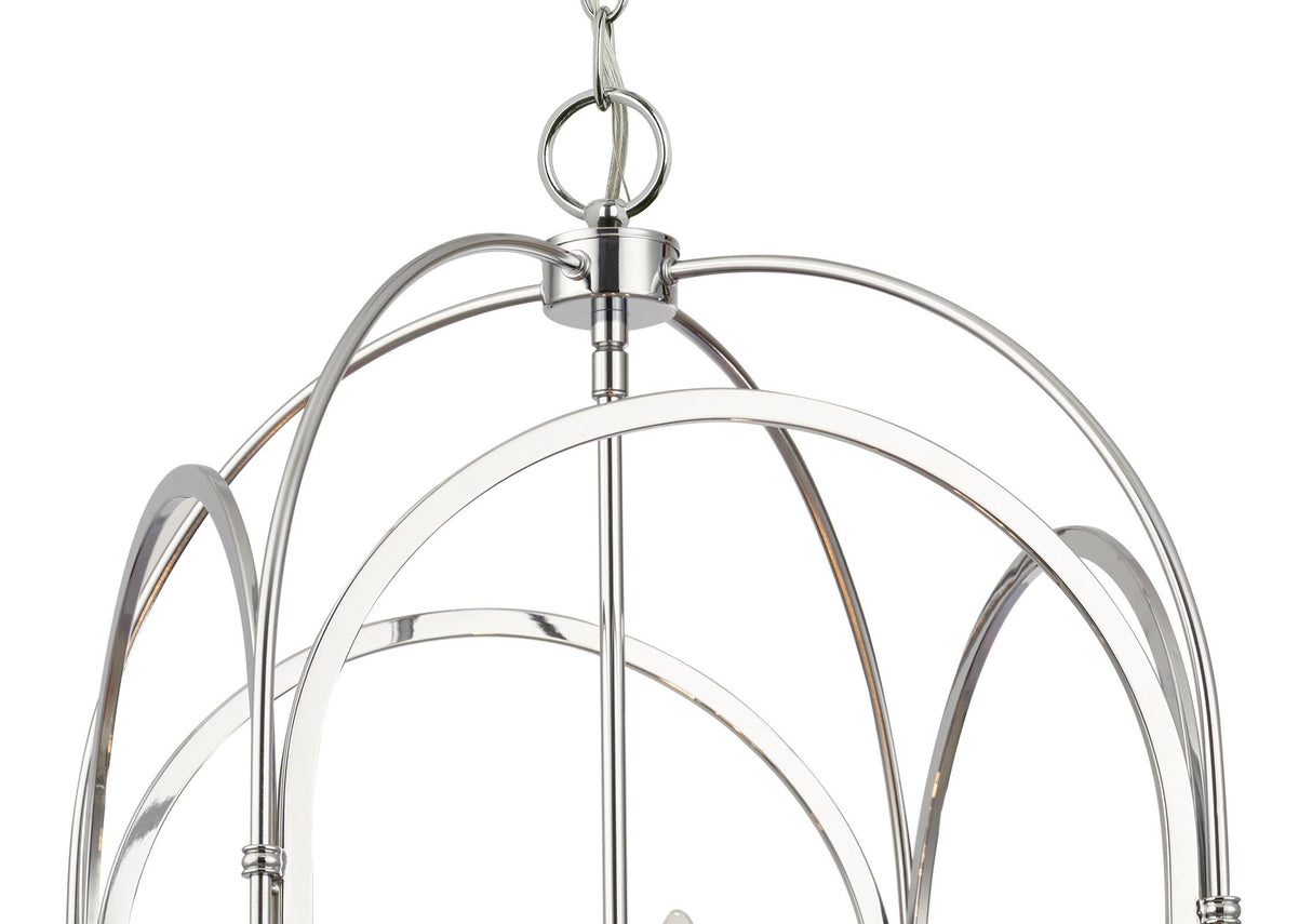 Crystorama Kai 14" Polished Chrome Pendant