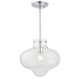 Crystorama Kai 12" Polished Chrome Pendant