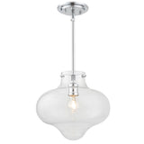 Crystorama Kai 12" Polished Chrome Pendant
