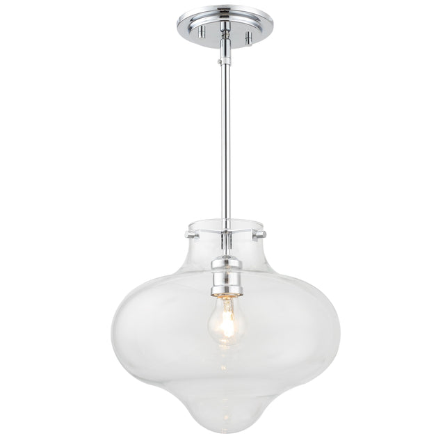 Crystorama Kai 12" Polished Chrome Pendant