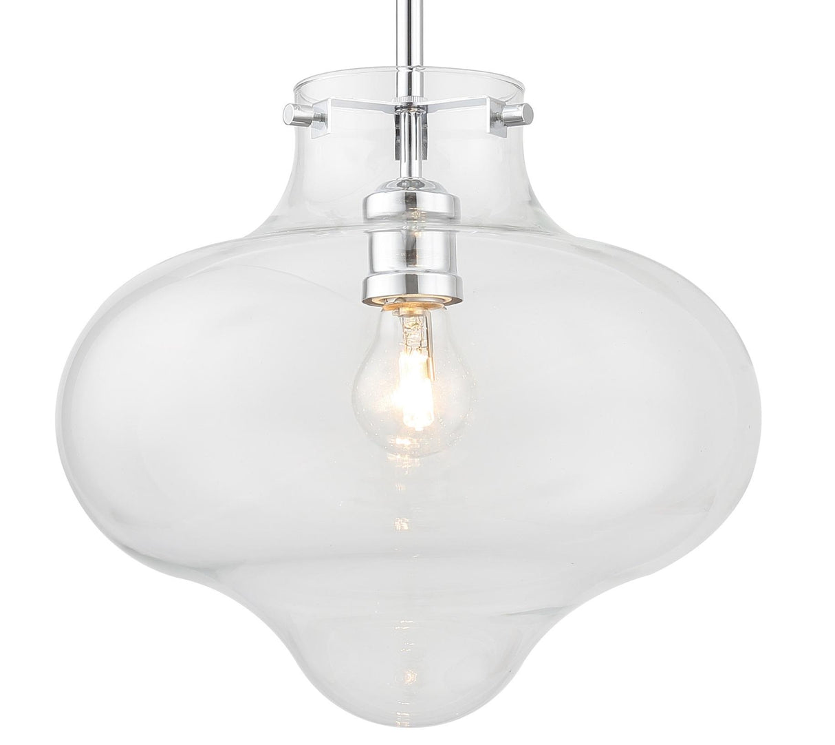 Crystorama Kai 12" Polished Chrome Pendant