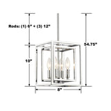 Crystorama Kai 8'' Polished Chrome Pendant