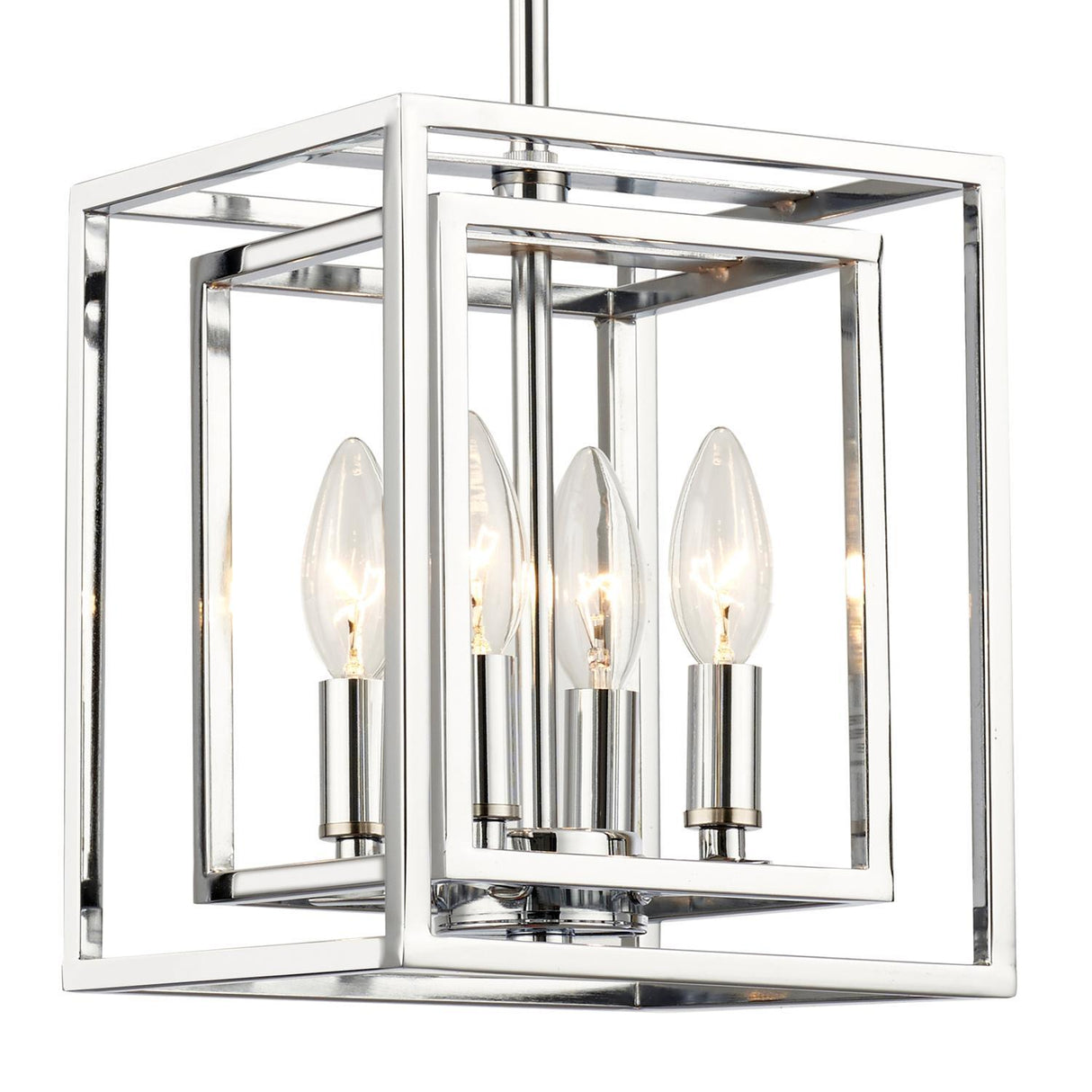 Crystorama Kai 8'' Polished Chrome Pendant