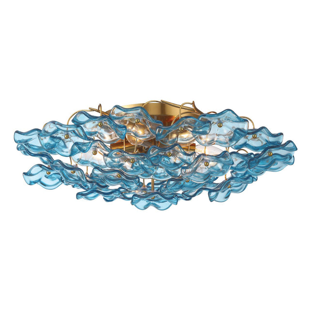 Crystorama Esme 22.5'' Aged Brass Semi Flush Mount