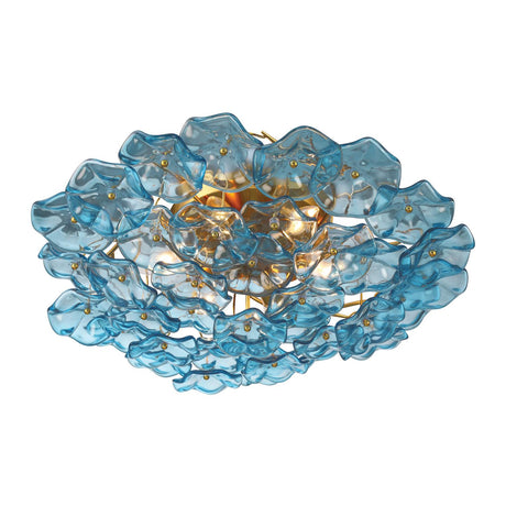 Crystorama Esme 22.5'' Aged Brass Semi Flush Mount