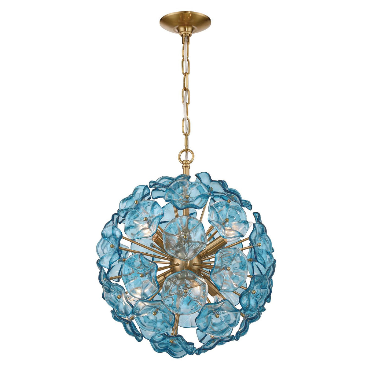 Crystorama Esme 18.25'' Aged Brass Chandelier
