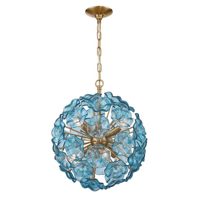 Crystorama Esme 18.25'' Aged Brass Chandelier