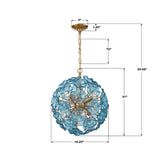 Crystorama Esme 18.25'' Aged Brass Chandelier