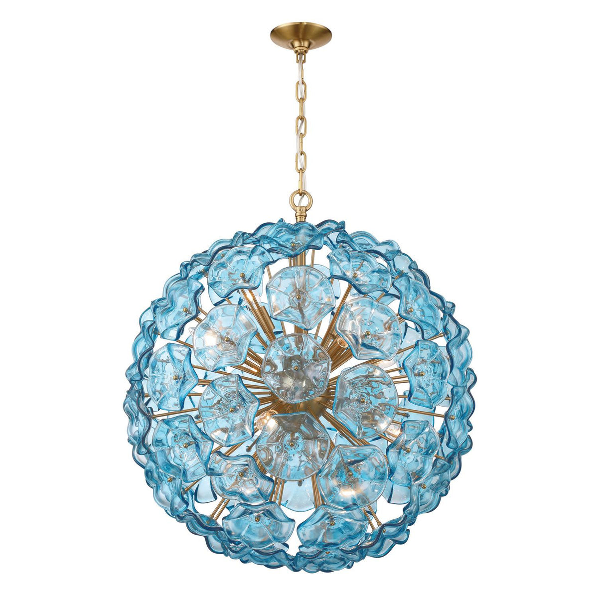 Crystorama Esme 28'' Aged Brass Chandelier
