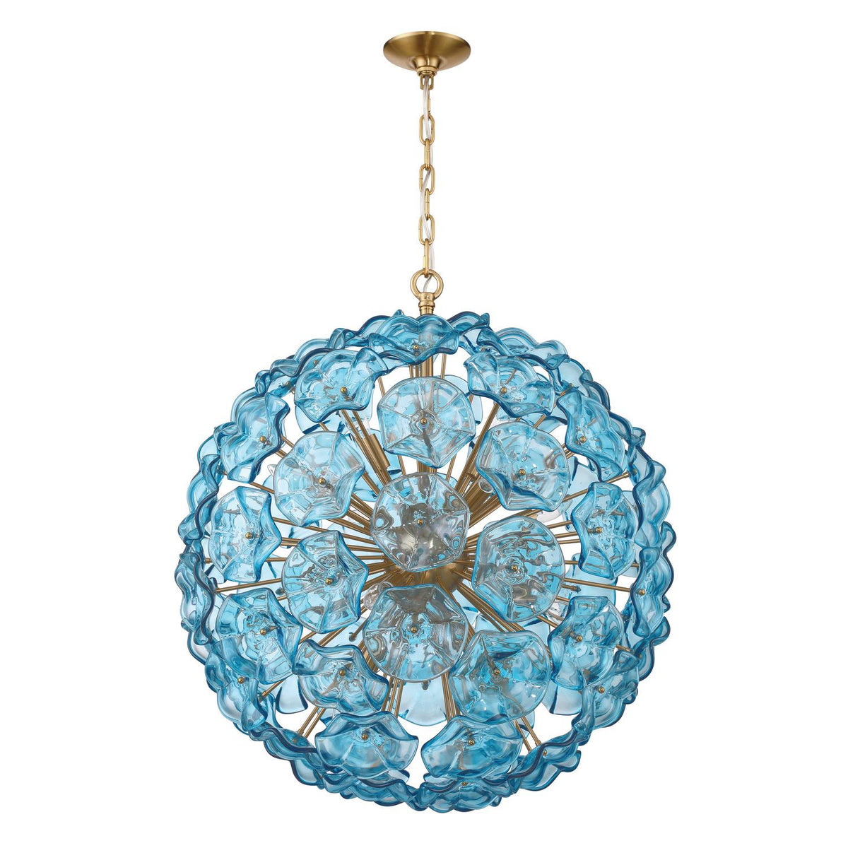 Crystorama Esme 28'' Aged Brass Chandelier