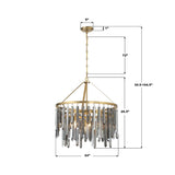 Crystorama Gemma 24'' Modern Gold Chandelier
