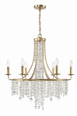 Crystorama Gabrielle 28'' Antique Gold Chandelier