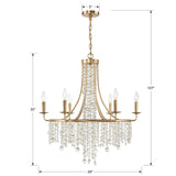Crystorama Gabrielle 28'' Antique Gold Chandelier