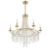 Crystorama Gabrielle 28'' Antique Gold Chandelier