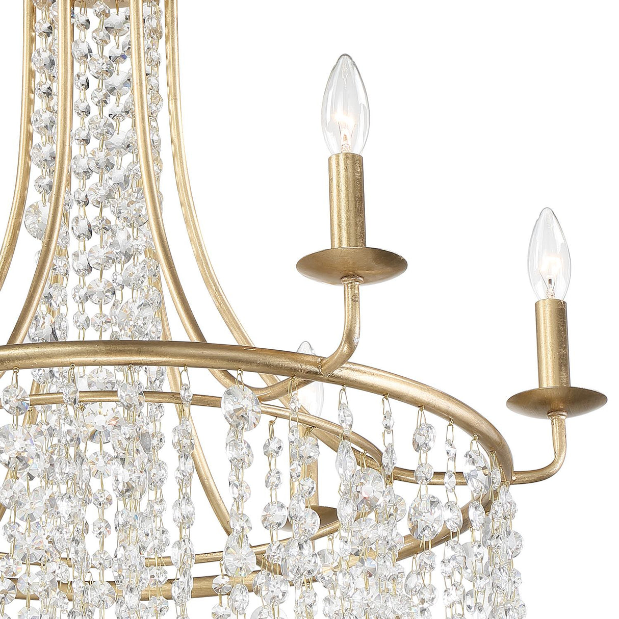 Crystorama Gabrielle 28'' Antique Gold Chandelier