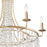 Crystorama Gabrielle 28'' Antique Gold Chandelier