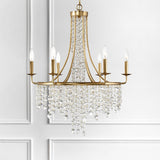 Crystorama Gabrielle 28'' Antique Gold Chandelier