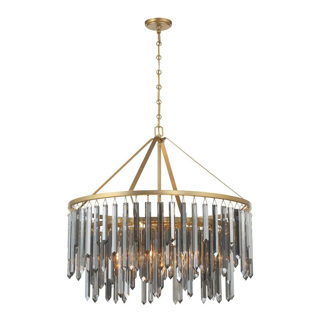 Crystorama Gemma 32'' Modern Gold Chandelier
