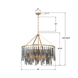 Crystorama Gemma 32'' Modern Gold Chandelier