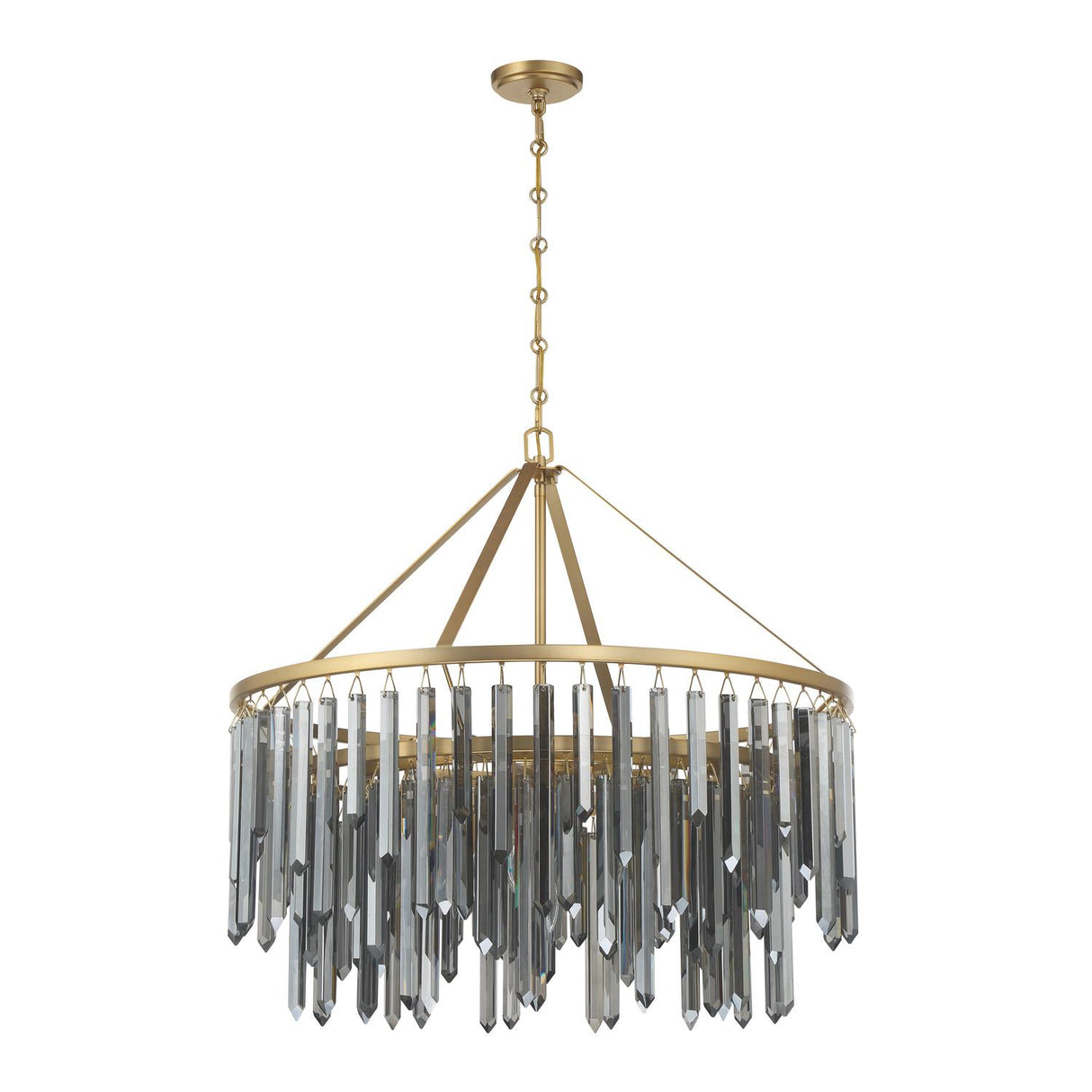 Crystorama Gemma 32'' Modern Gold Chandelier