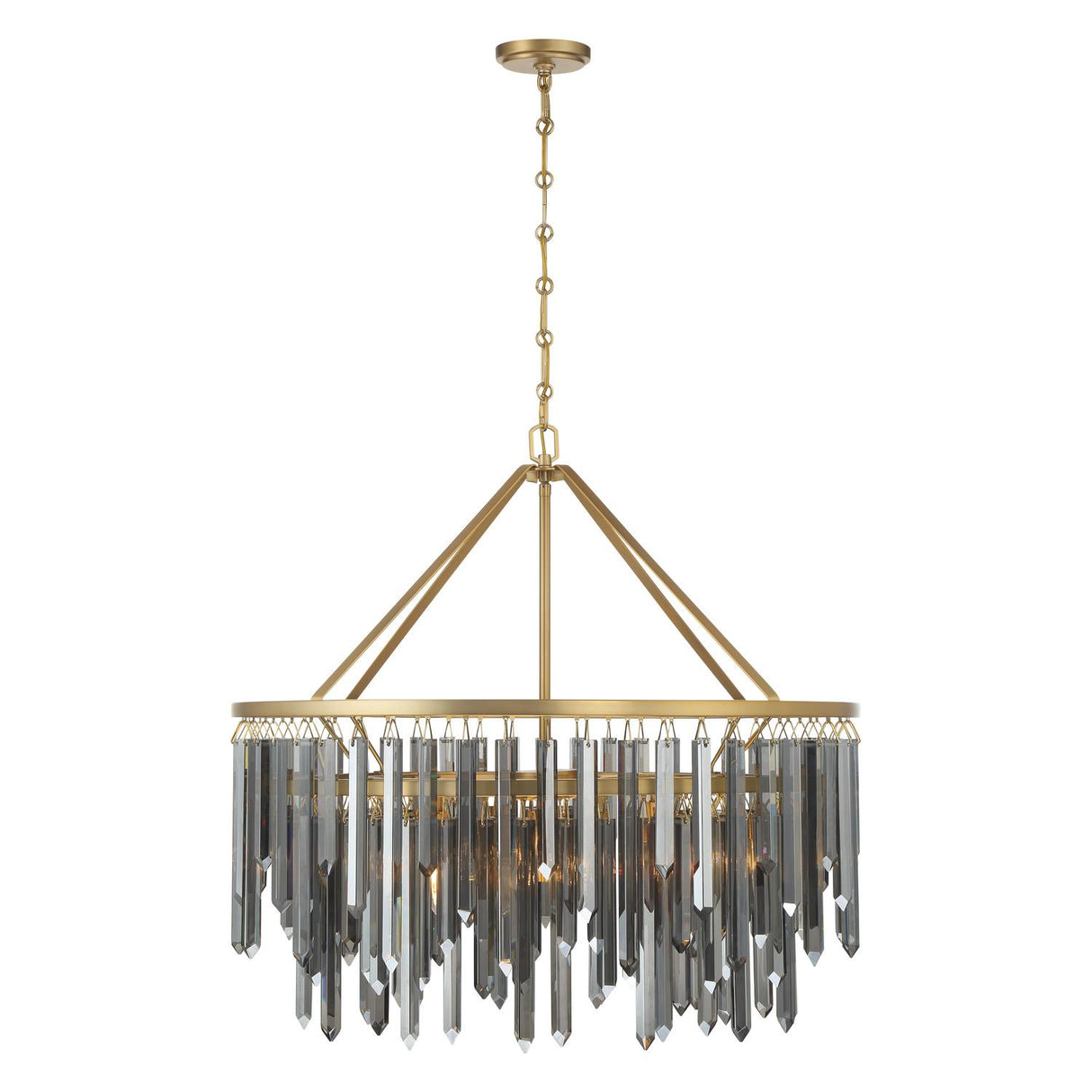 Crystorama Gemma 32'' Modern Gold Chandelier