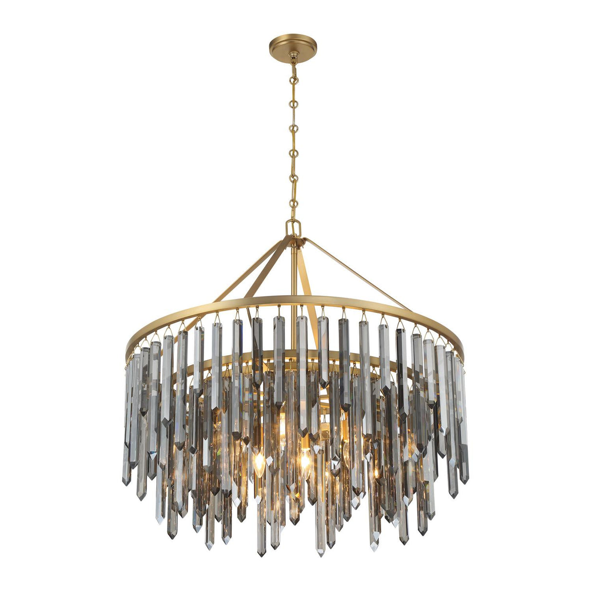 Crystorama Gemma 32'' Modern Gold Chandelier